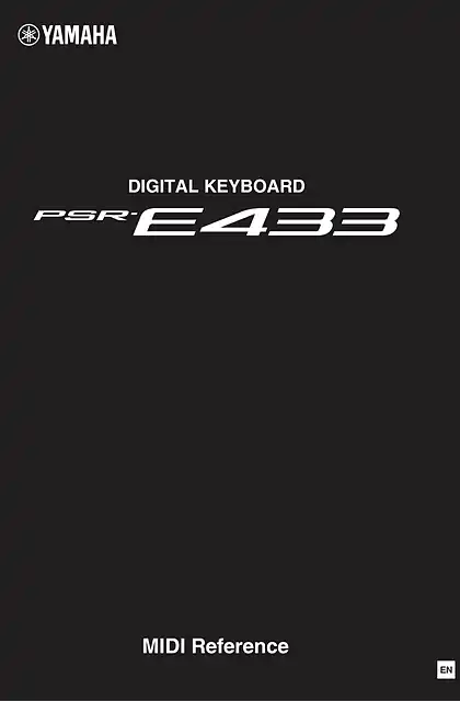 yamaha雅马哈PSR-E433 MIDI Reference